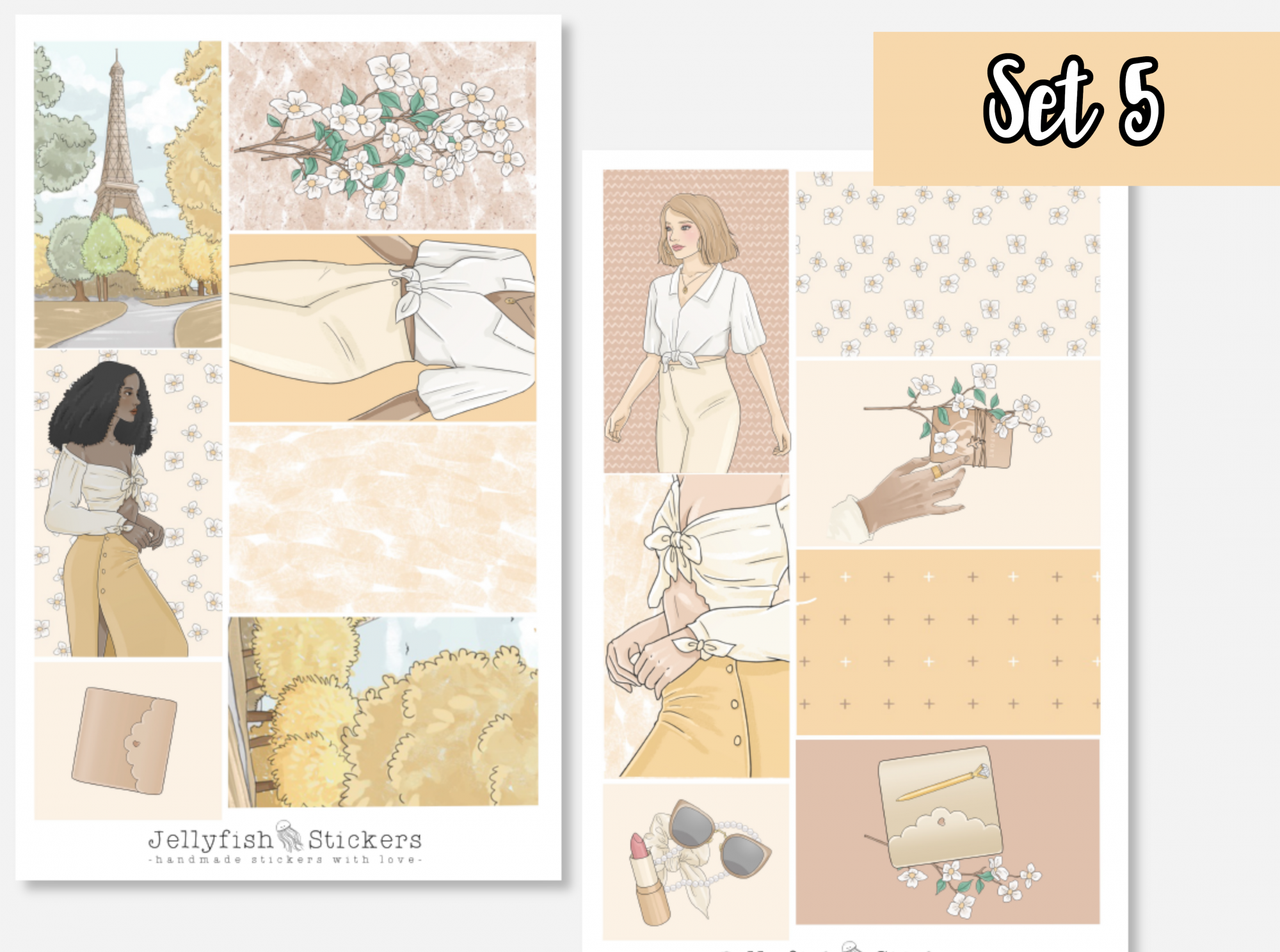 Mädchen Frühling Planer Kit Sticker Set